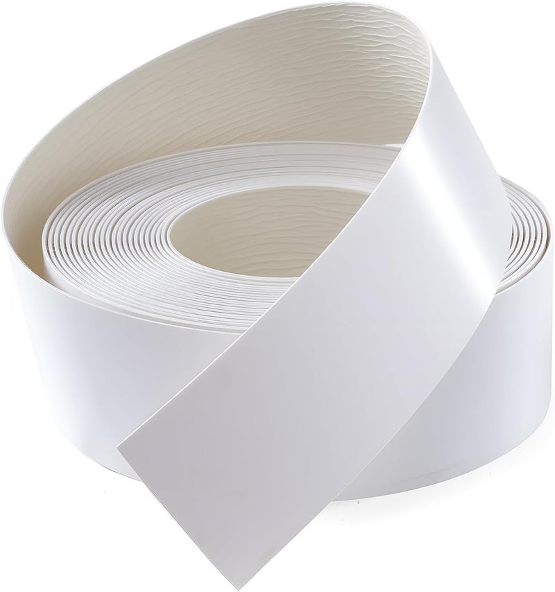 FAKILO PVC Edge Banding 2 inch x 25ft Veneer Edge Banding White with Hot Melt Adhesive Pre - glued Iron on Edging Tape Trim for Cabinet Plywood Repairs and Furniture Restoration - Image 1